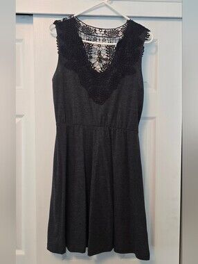 Legendary Whitetails Sleeveless Lace Dark Gray Women's Dress